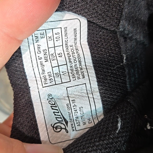 Danner Mens Field Ranger 6"Gray 15163 NMT Steel Toe sneakers shoes boots sz 11 - Picture 8 of 14